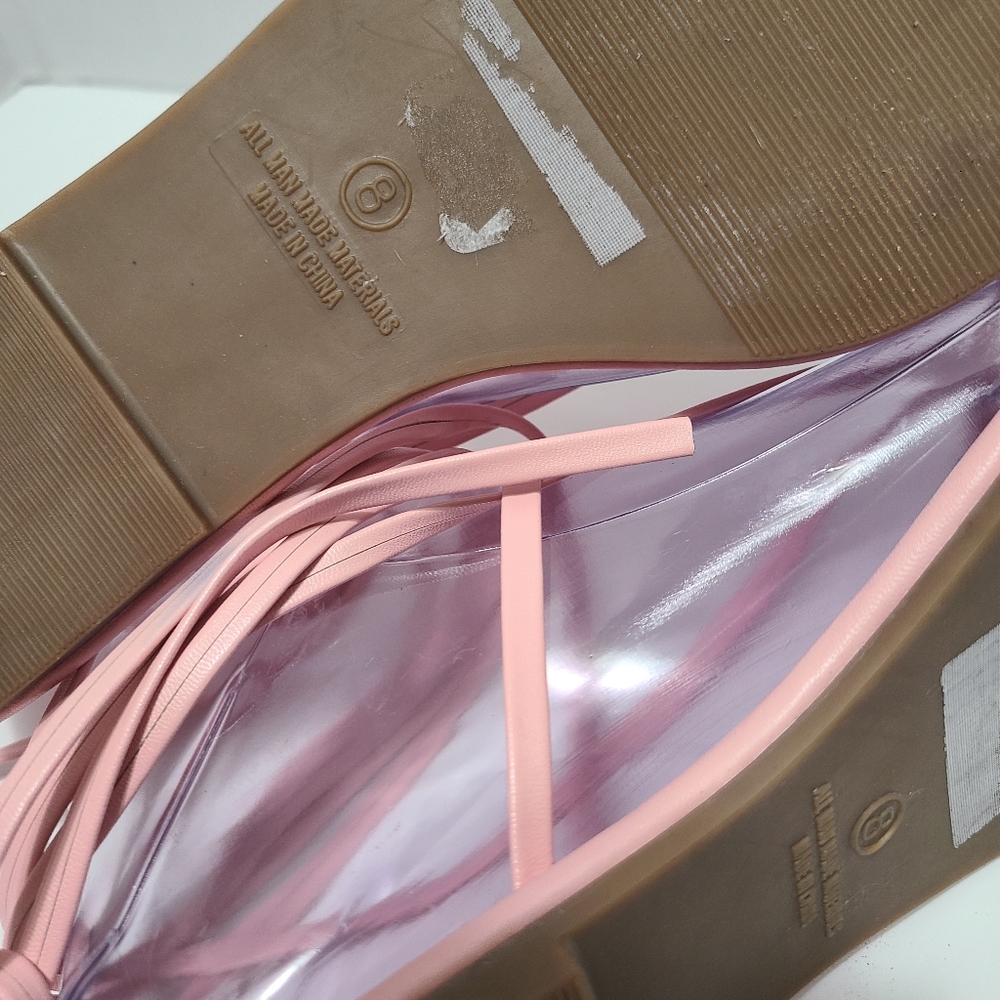 Aisya Light Pink Lace-Up Flat‎ Sandals - Picture 6 of 7